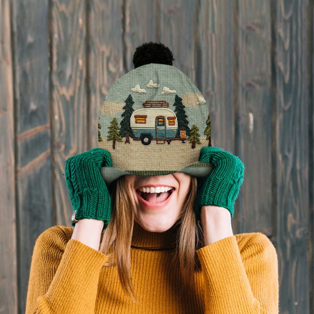 Camping Is My Love - Personalized Camping Beanie Hat