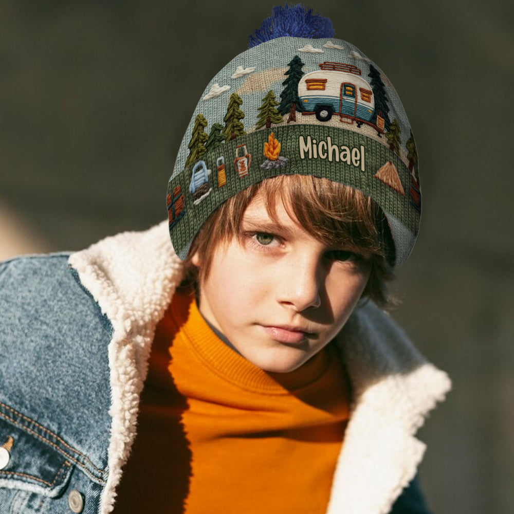 Camping Is My Love - Personalized Camping Beanie Hat