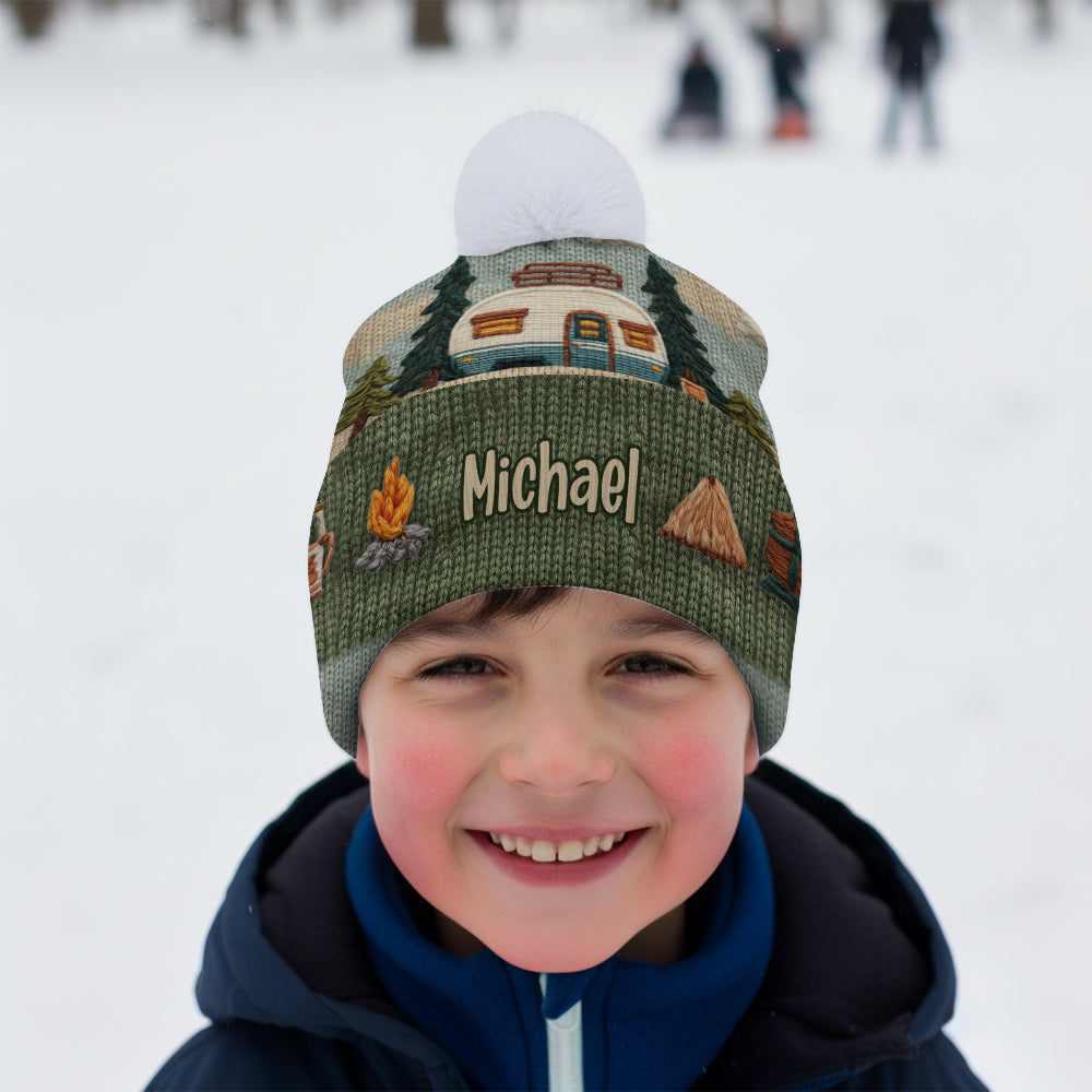 Camping Is My Love - Personalized Camping Beanie Hat