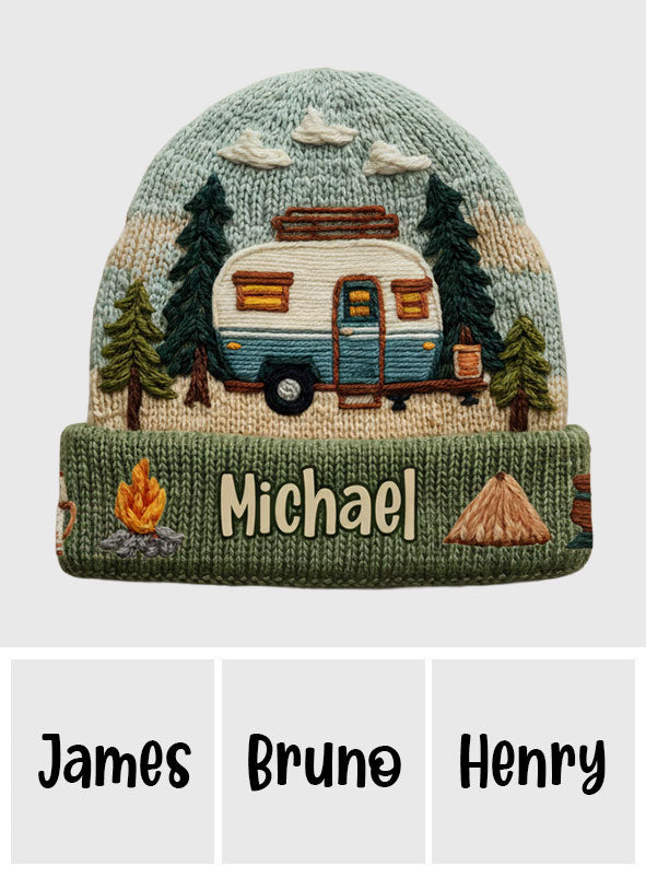 Camping Is My Love - Personalized Camping Beanie Hat
