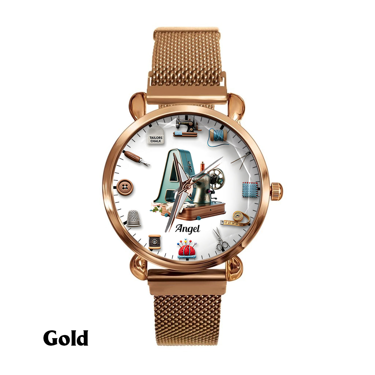 Passionnée de couture - Montre-bracelet personnalisée pour femme 