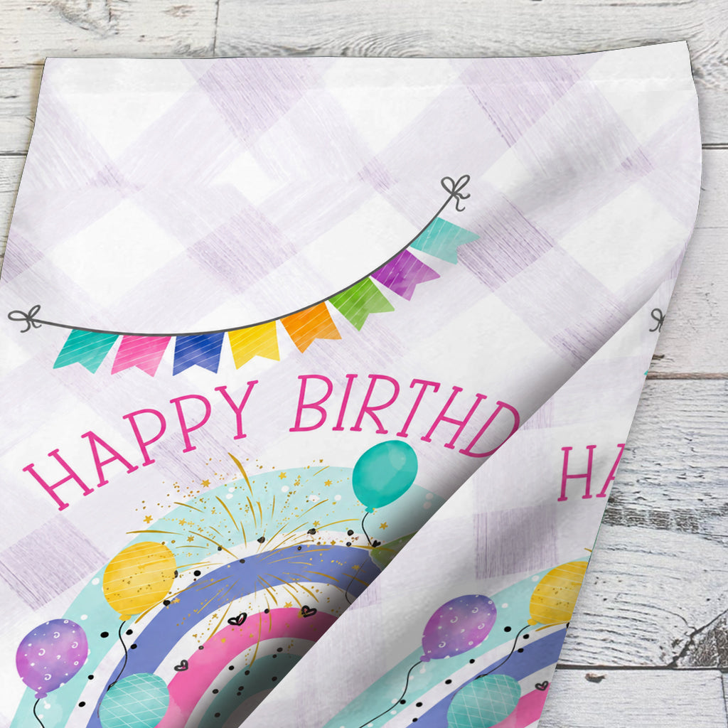 Happy Birthday - Personalized Birthday Garden Flag