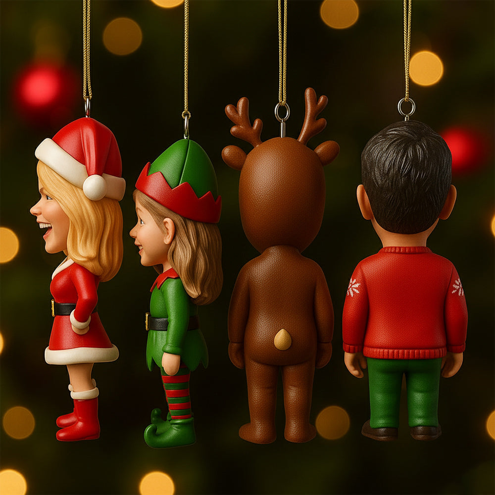 Christmas Gift For Family - Personalized Family Custom Made 3D Minifigure Ornament