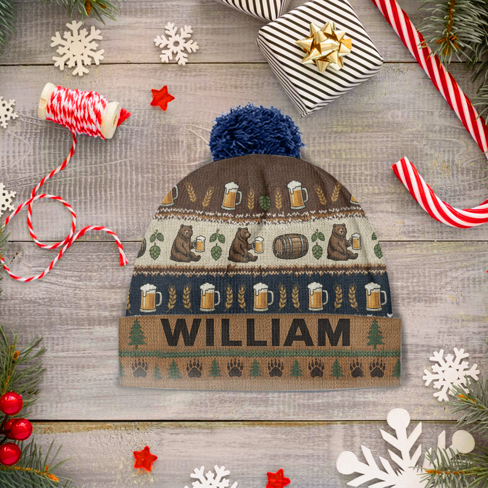 Holiday Brew Bear – Personalisierte Biermütze