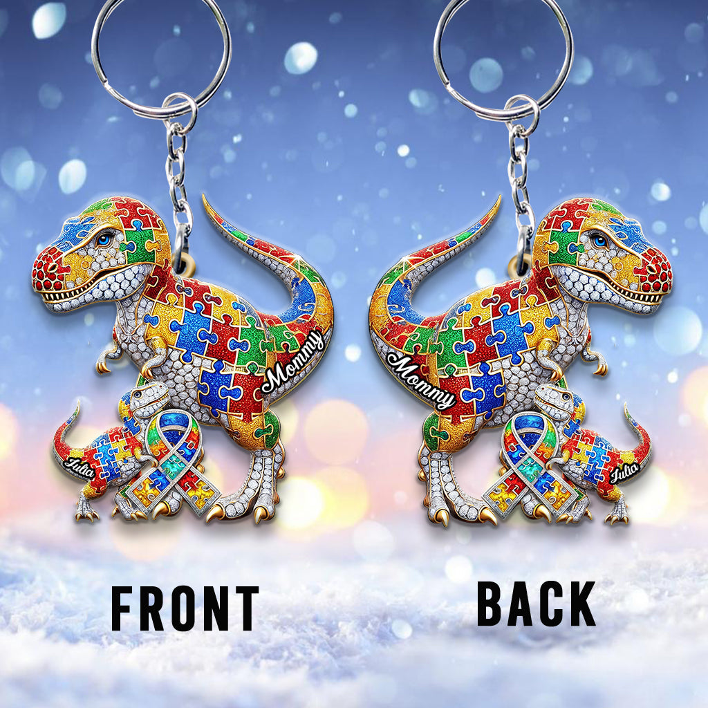 Strong Mama - Personalized Autism Awareness Keychain