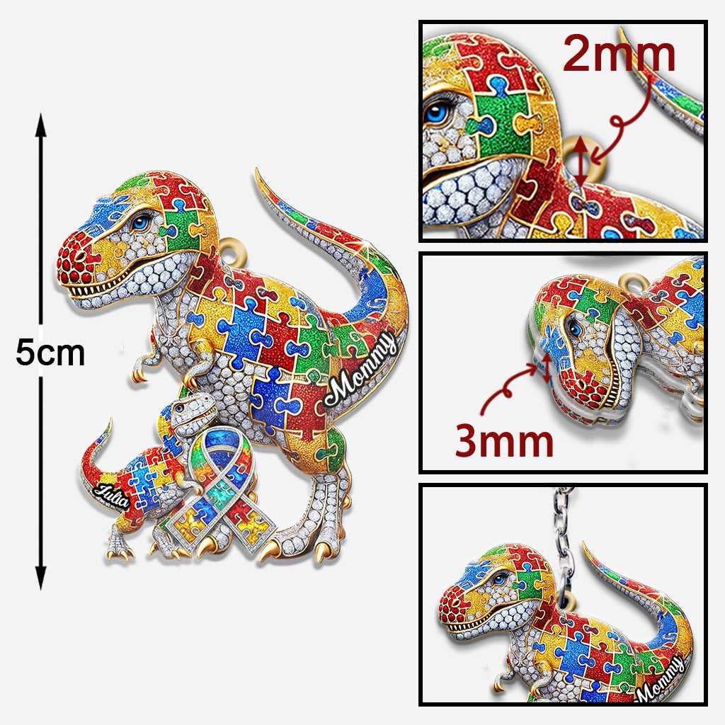 Strong Mama - Personalized Autism Awareness Keychain