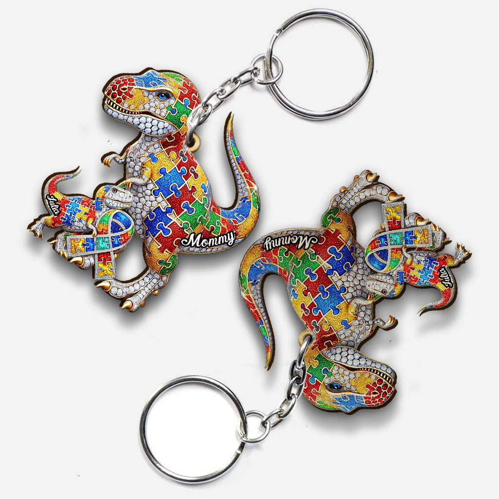 Strong Mama - Personalized Autism Awareness Keychain