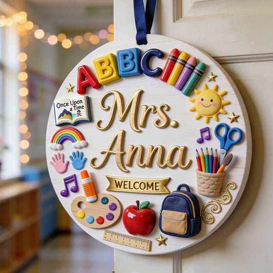 Lehrergeschenke - Personalisierte Lehrer Holzschild in Sonderform