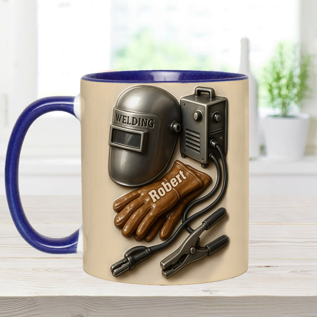Schweißerzubehör - Personalisierter Becher mit Schweißermotiv