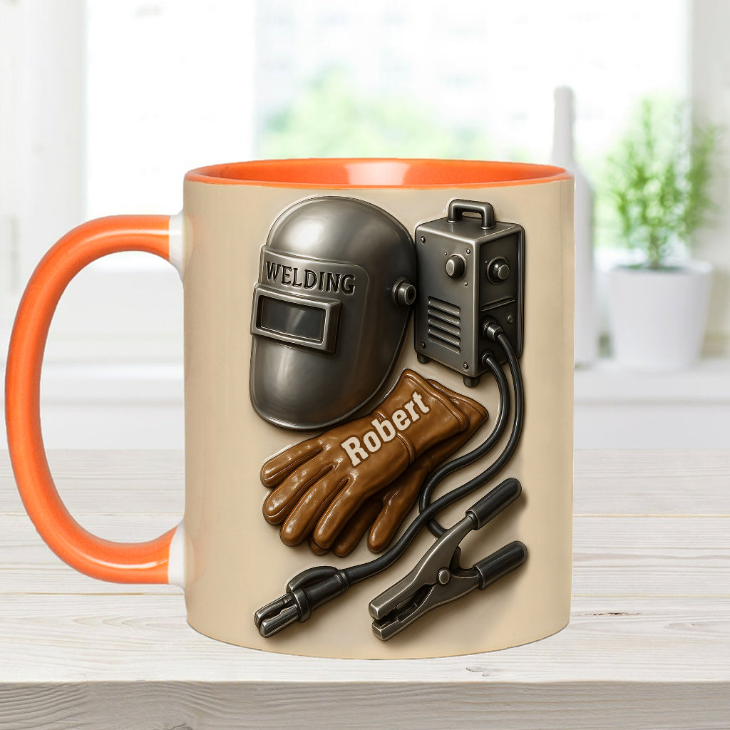 Schweißerzubehör - Personalisierter Becher mit Schweißermotiv