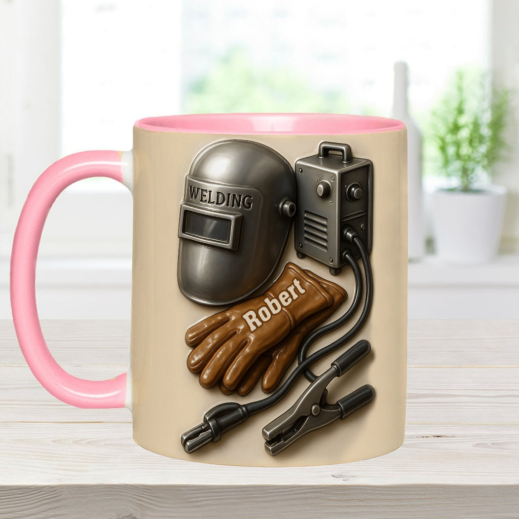 Schweißerzubehör - Personalisierter Becher mit Schweißermotiv