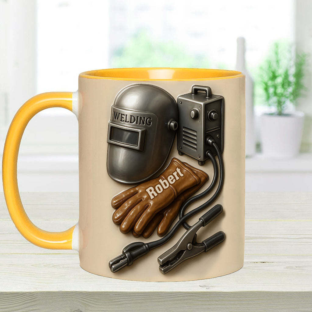 Schweißerzubehör - Personalisierter Becher mit Schweißermotiv