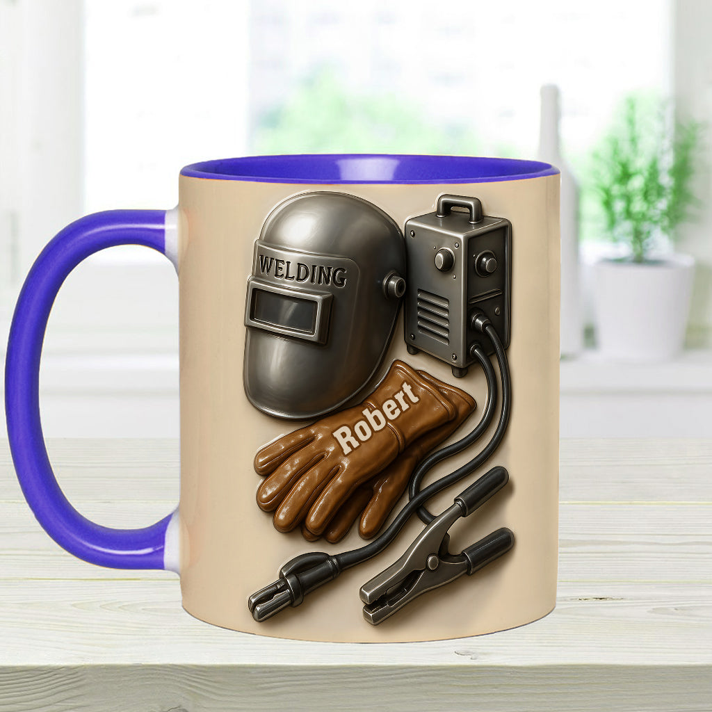 Schweißerzubehör - Personalisierter Becher mit Schweißermotiv