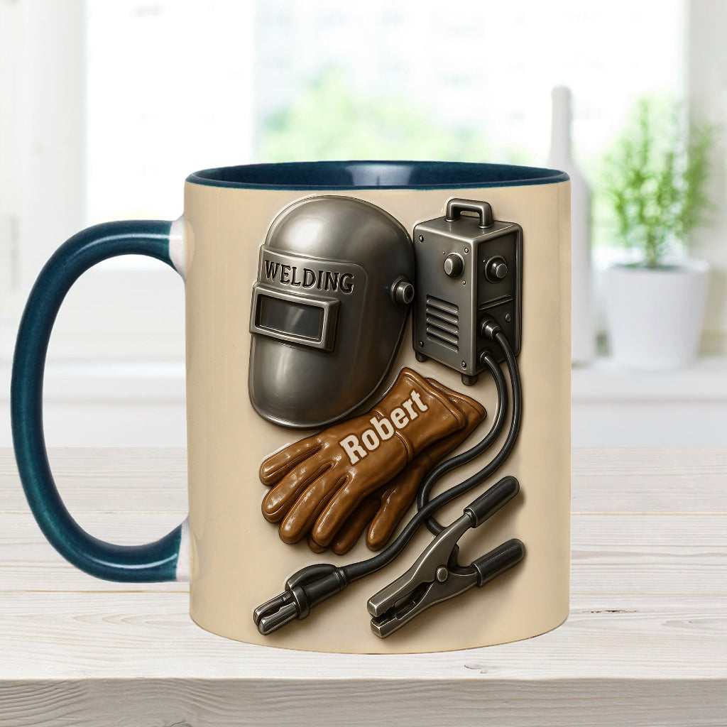 Schweißerzubehör - Personalisierter Becher mit Schweißermotiv