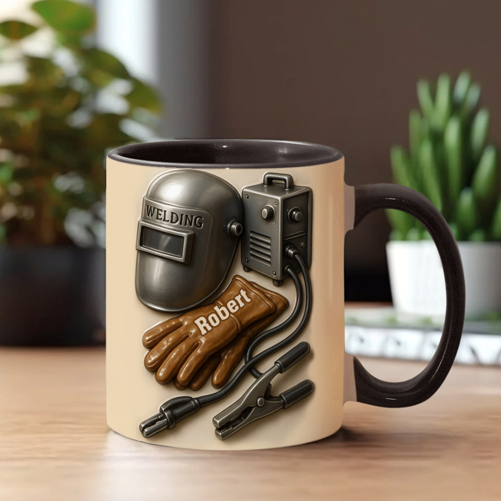 Schweißerzubehör - Personalisierter Becher mit Schweißermotiv