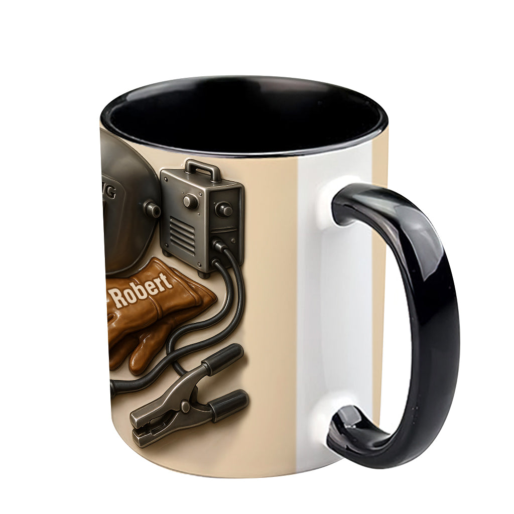 Schweißerzubehör - Personalisierter Becher mit Schweißermotiv