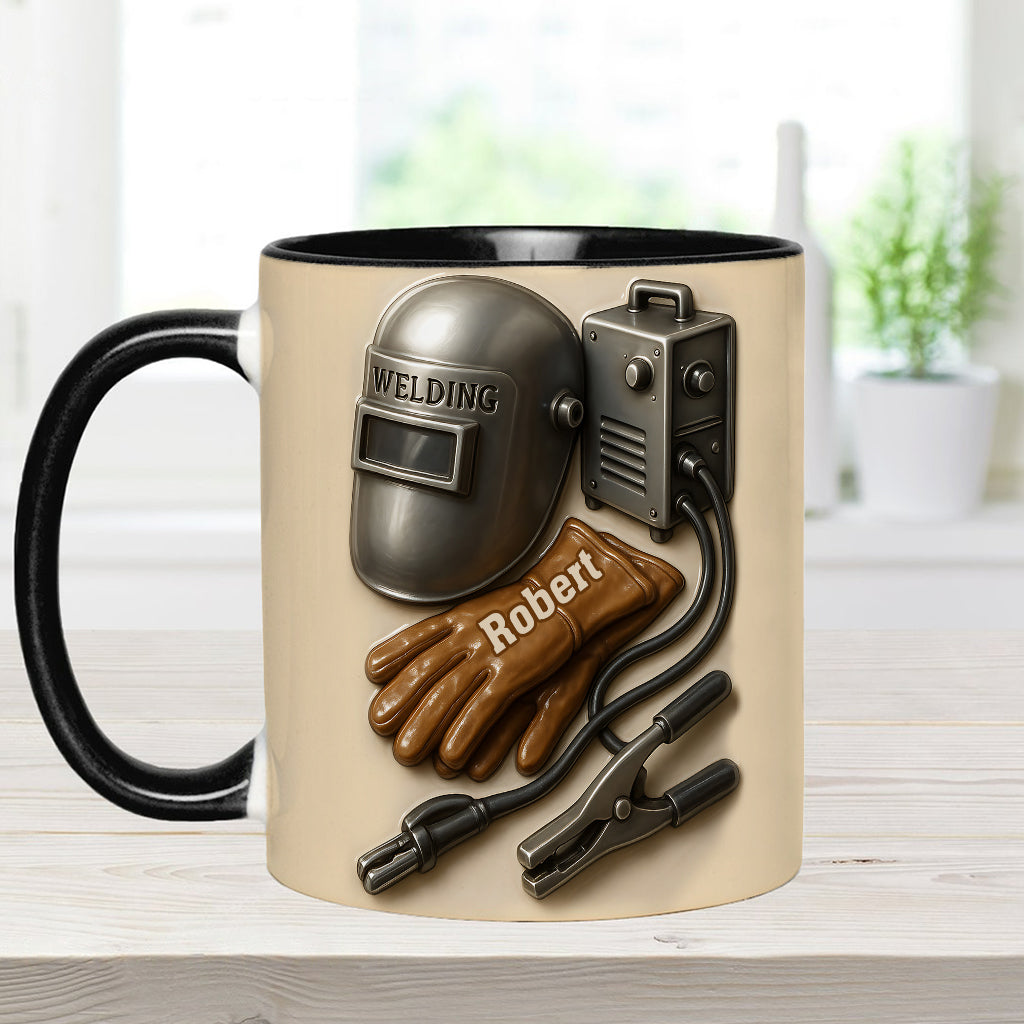 Schweißerzubehör - Personalisierter Becher mit Schweißermotiv