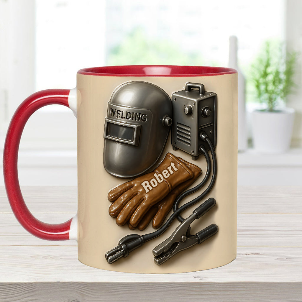 Schweißerzubehör - Personalisierter Becher mit Schweißermotiv