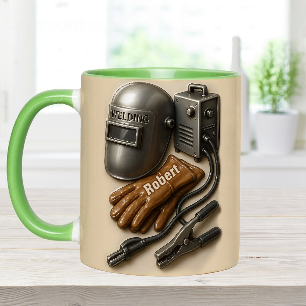 Schweißerzubehör - Personalisierter Becher mit Schweißermotiv
