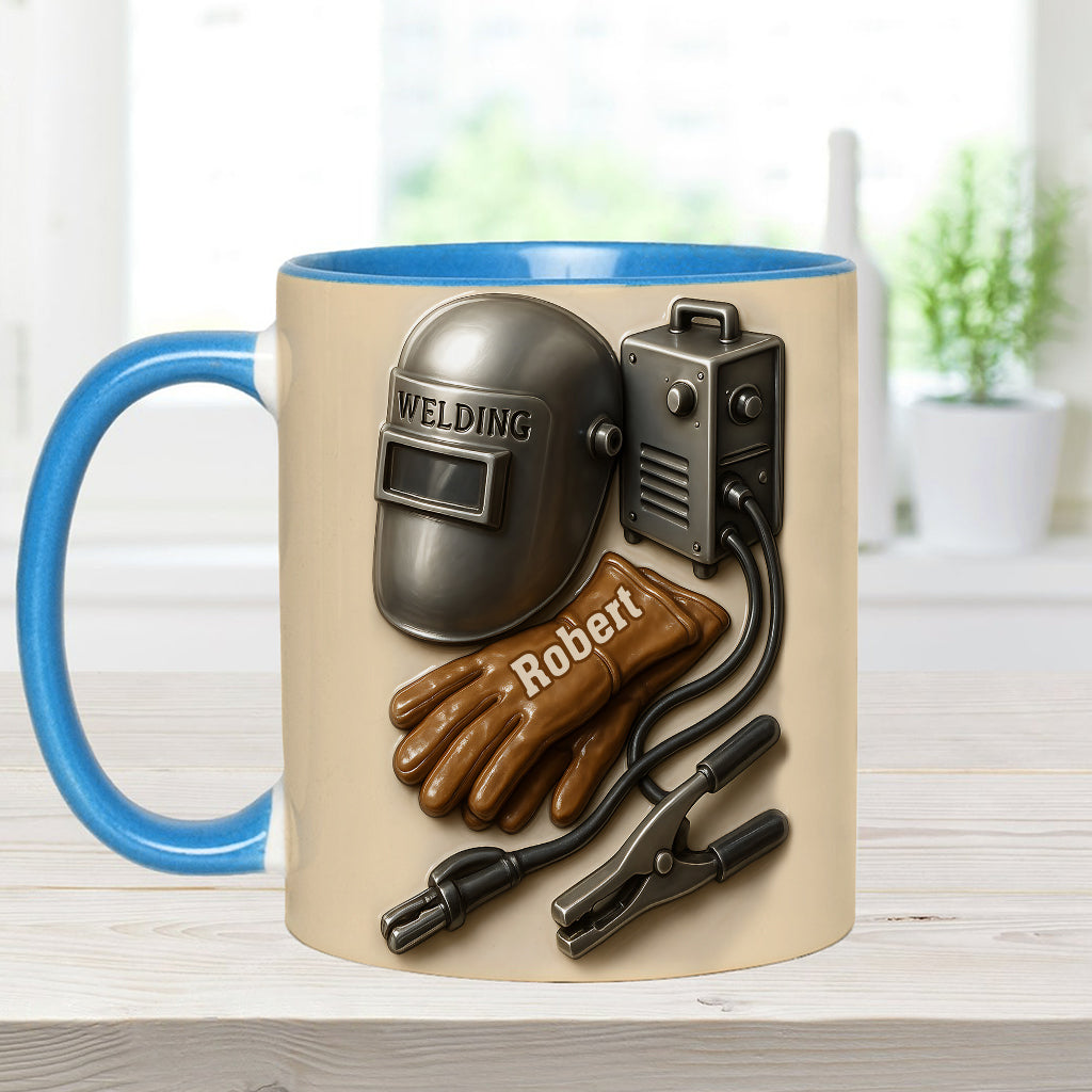 Schweißerzubehör - Personalisierter Becher mit Schweißermotiv