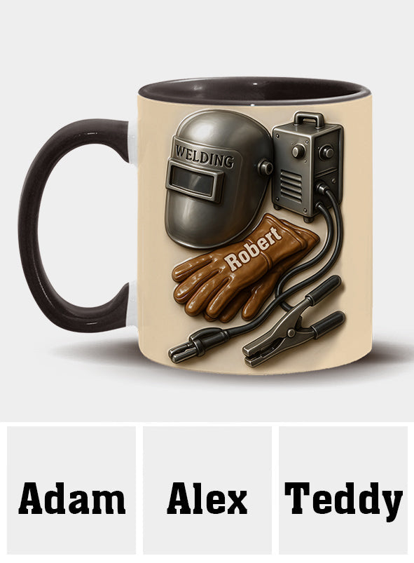 Schweißerzubehör - Personalisierter Becher mit Schweißermotiv