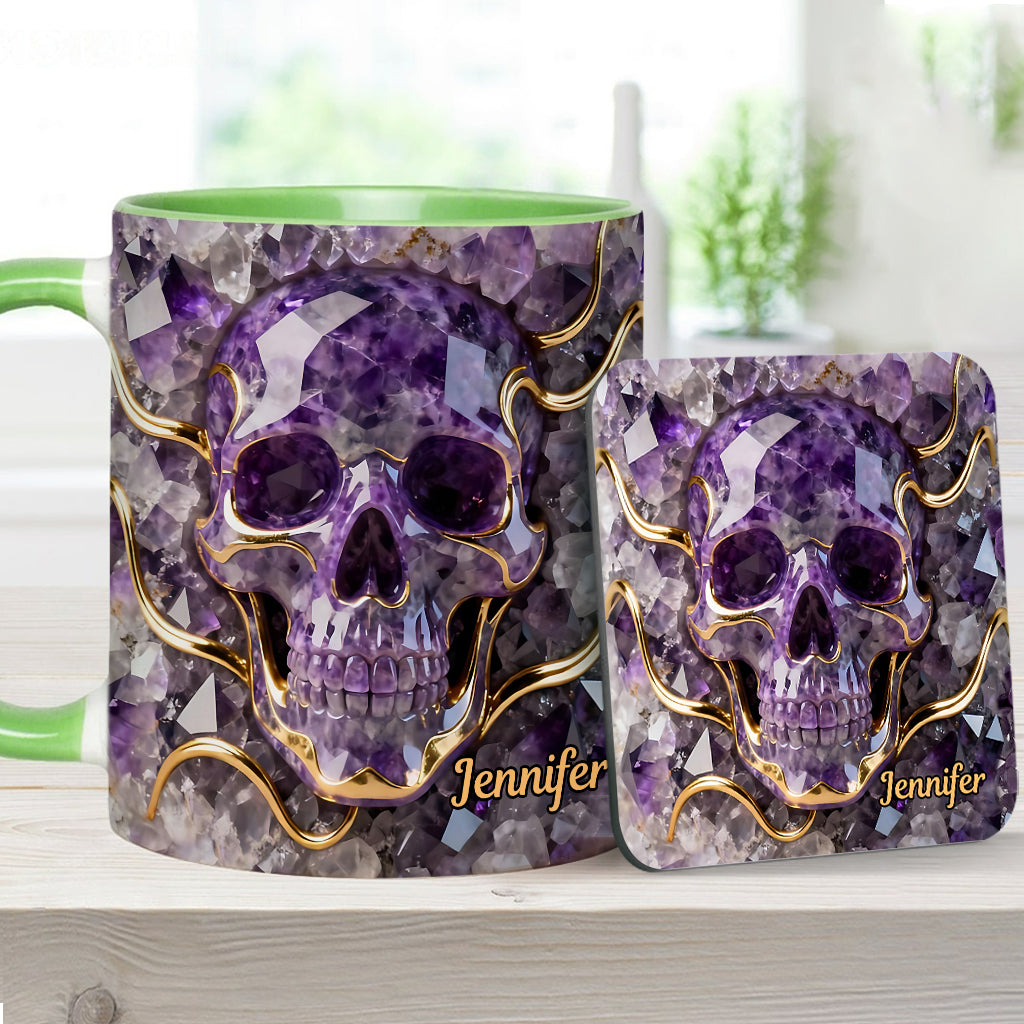 Beautiful Skull - Personalized Skull Accent Mug