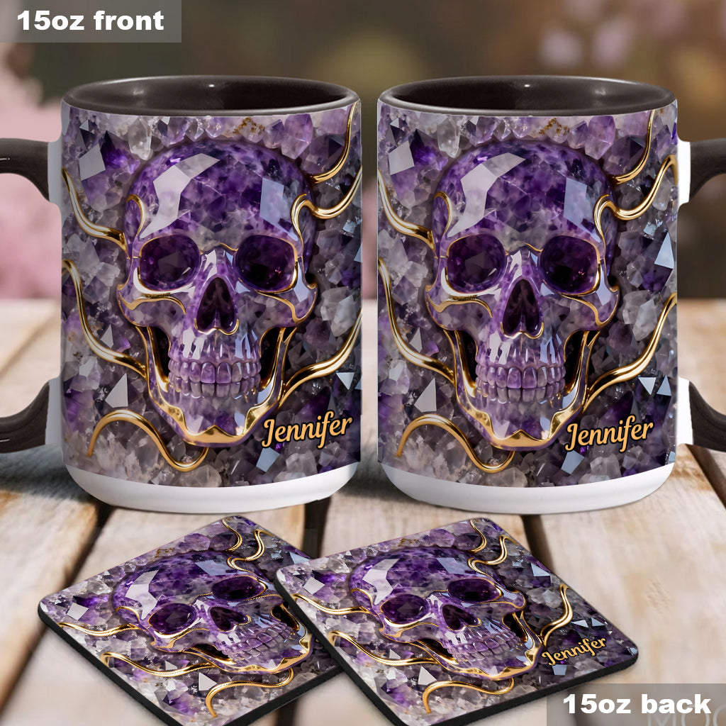 Beautiful Skull - Personalized Skull Accent Mug