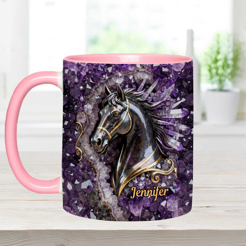 Love Horse - Personalized Horse Accent Mug & Coaster