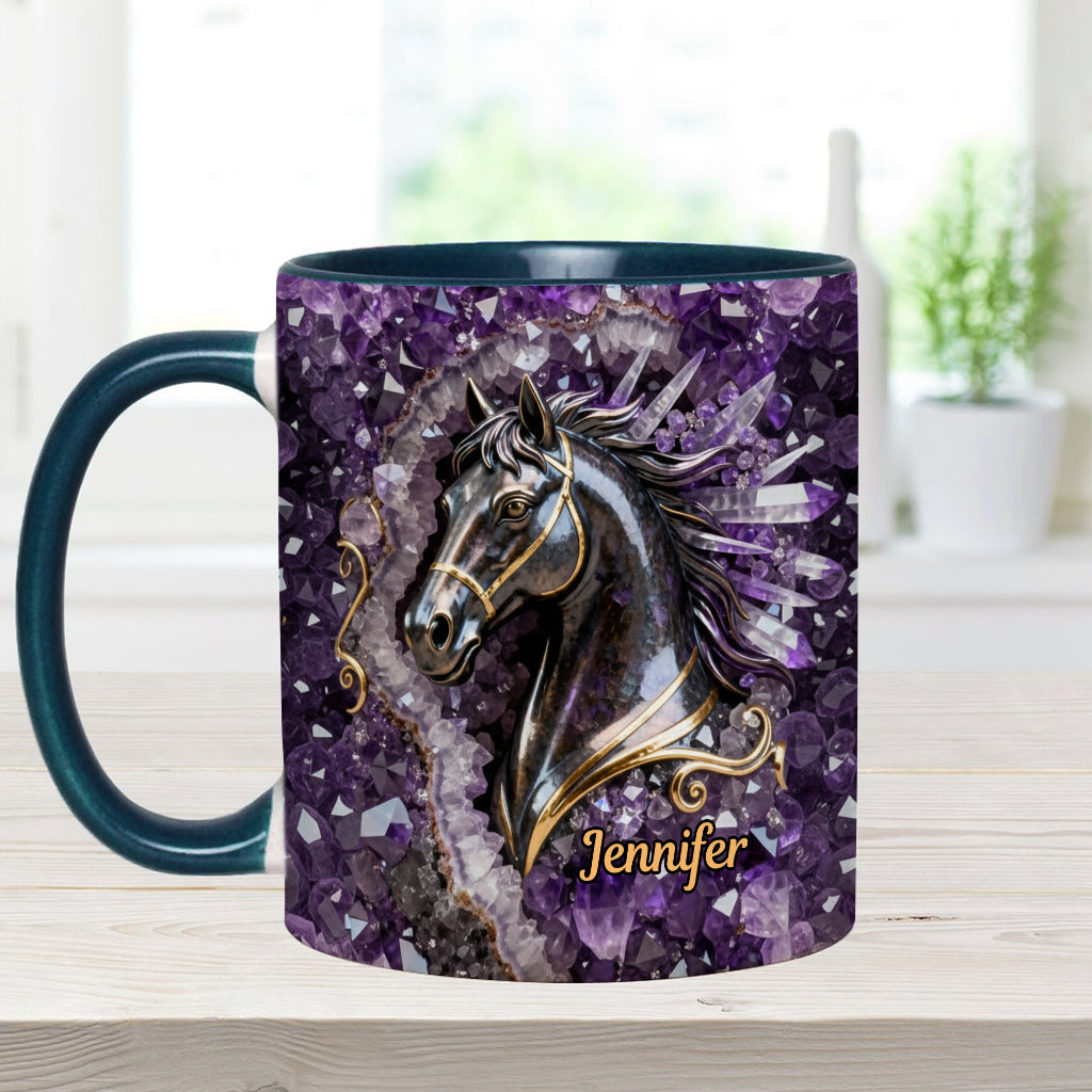 Love Horse - Personalized Horse Accent Mug & Coaster