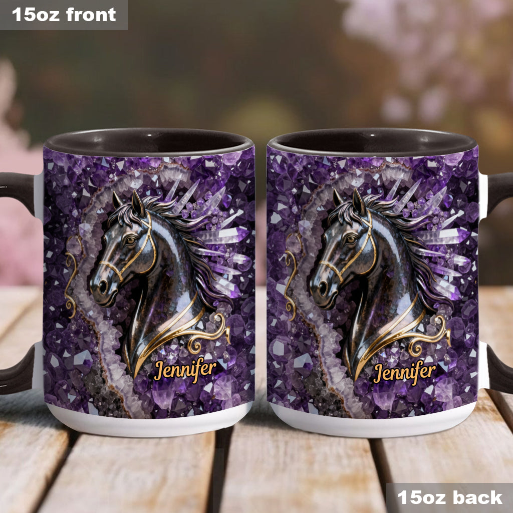 Love Horse - Personalized Horse Accent Mug & Coaster
