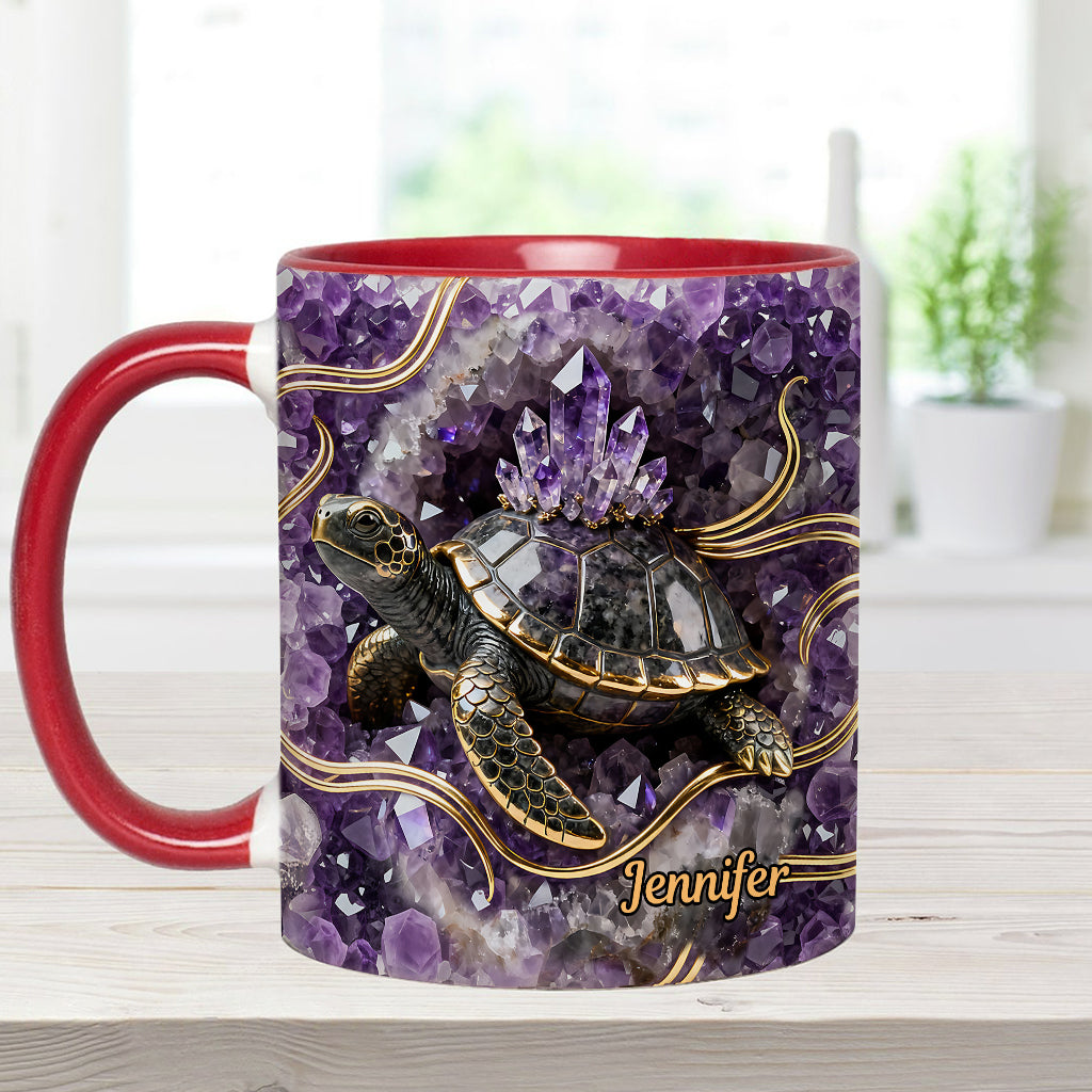 Love Turtle - Personalized Turtle Accent Mug & Coaster