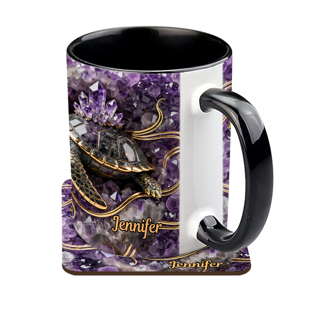 Love Turtle - Personalized Turtle Accent Mug & Coaster