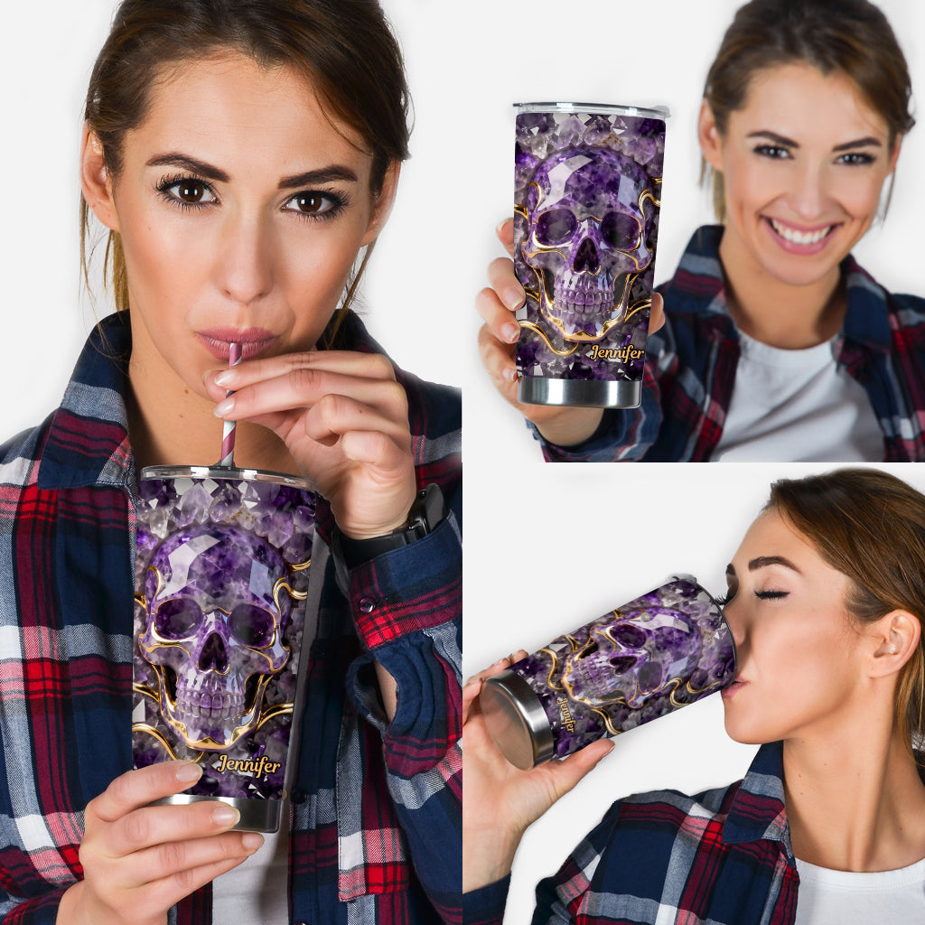 Beautiful Skull - Personalized Skull Tumbler