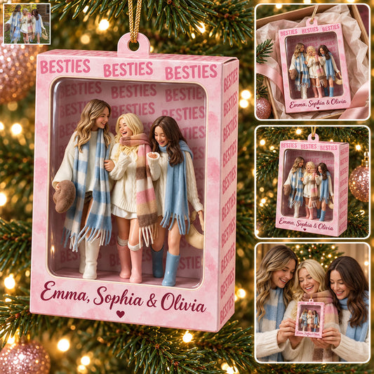 Best B*Tches Friendship Gifts - Personalized Bestie Acrylic Box Ornament