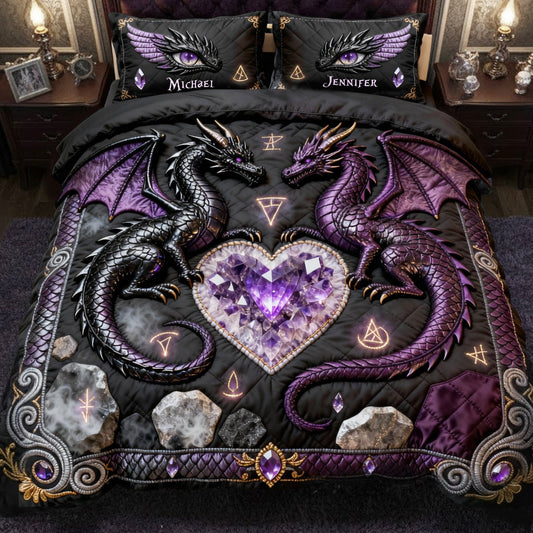 You & Me We Got This - Personalized Dragon Quilt Set