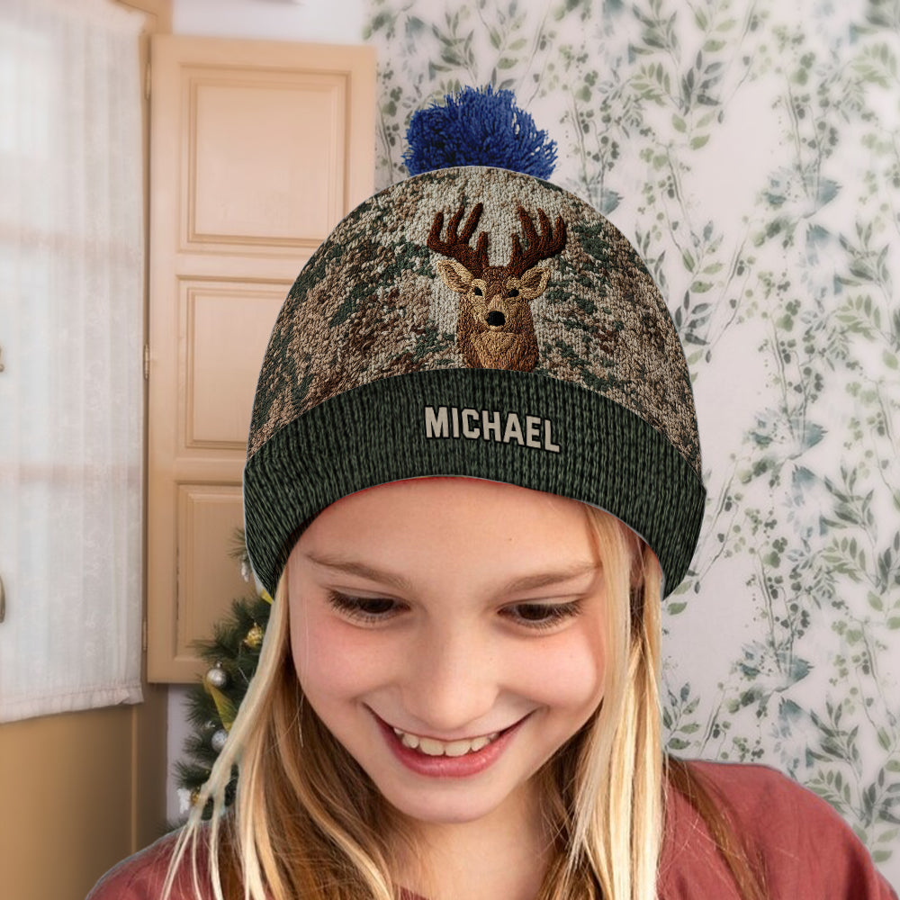 Bonnet de chasse personnalisé à motif tête de cerf