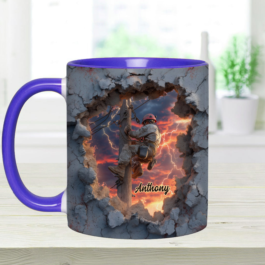 Geschenk für Monteure – Papa, Ehemann, Sohn... – Personalisierte Tasse mit Monteur-Motiv