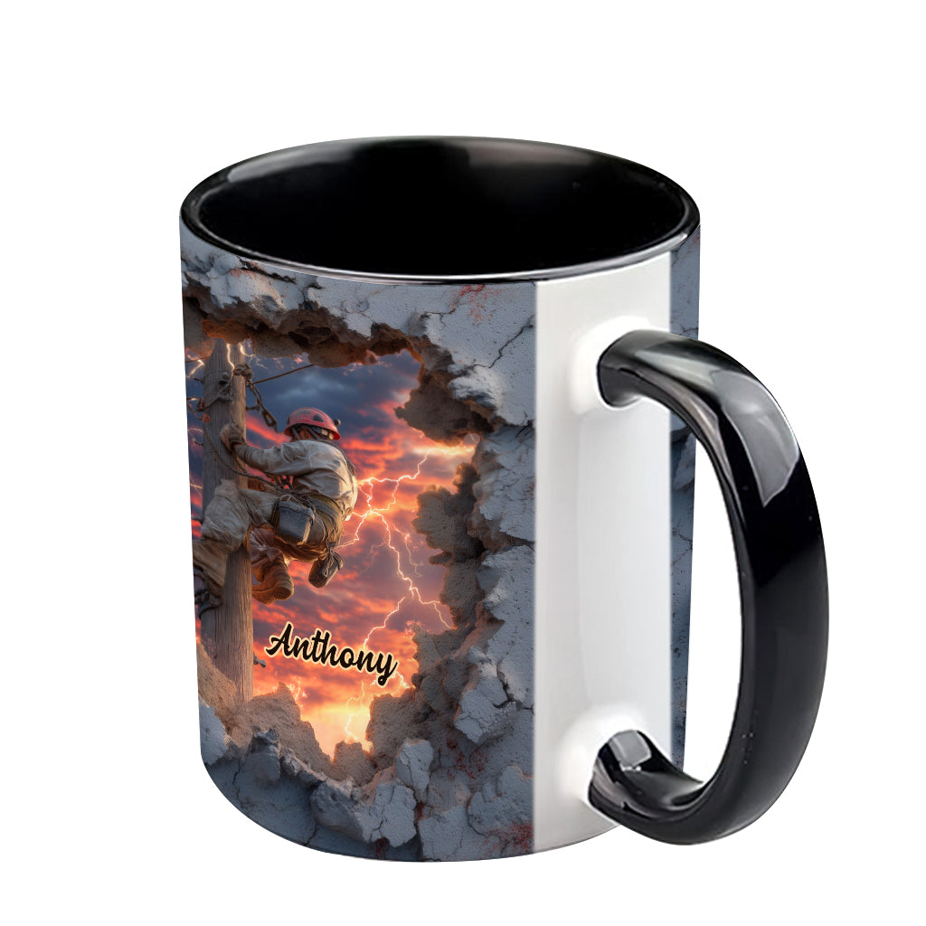 Geschenk für Monteure – Papa, Ehemann, Sohn... – Personalisierte Tasse mit Monteur-Motiv