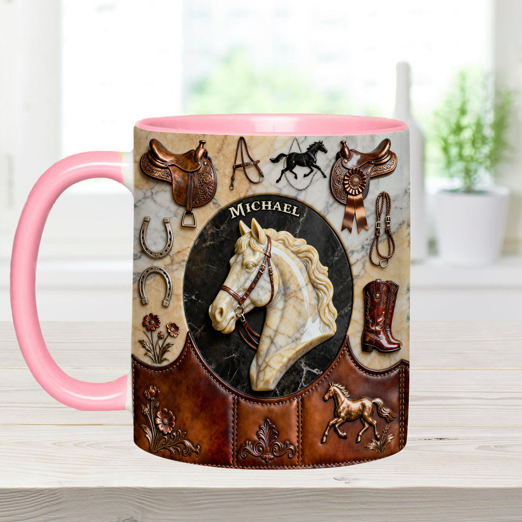 Love Horse - Personalized Horse Accent Mug & Coaster