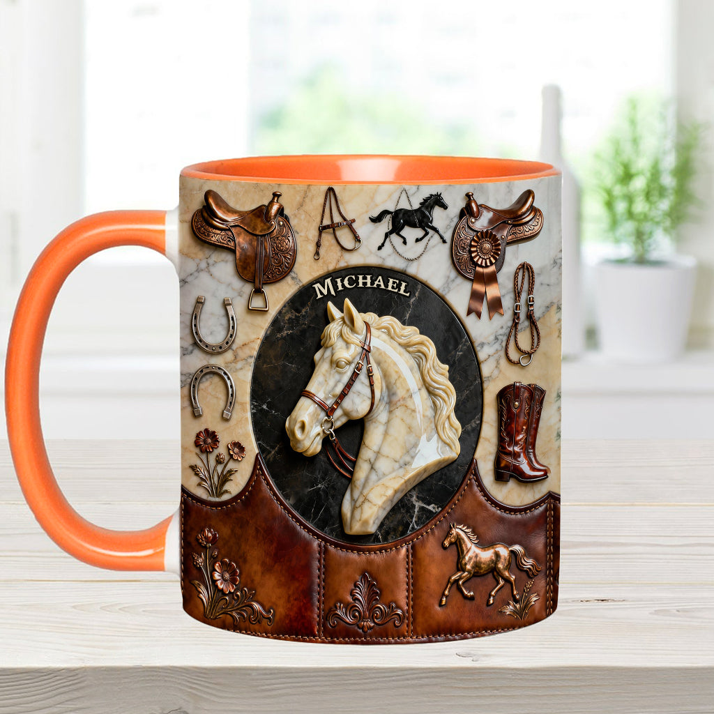 Love Horse - Personalized Horse Accent Mug & Coaster