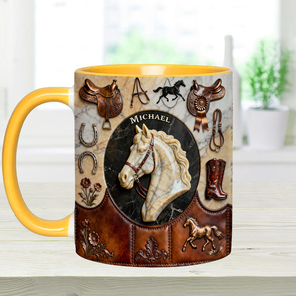 Love Horse - Personalized Horse Accent Mug & Coaster