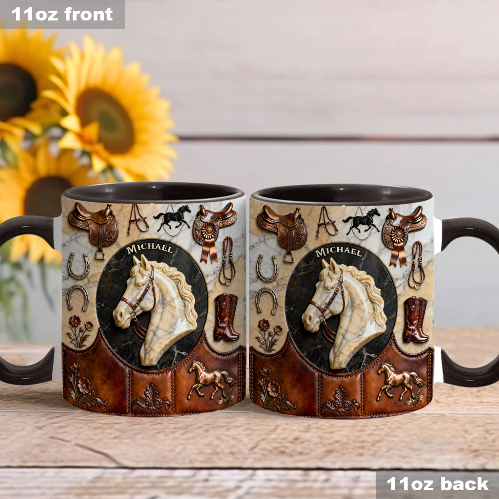 Love Horse - Personalized Horse Accent Mug & Coaster