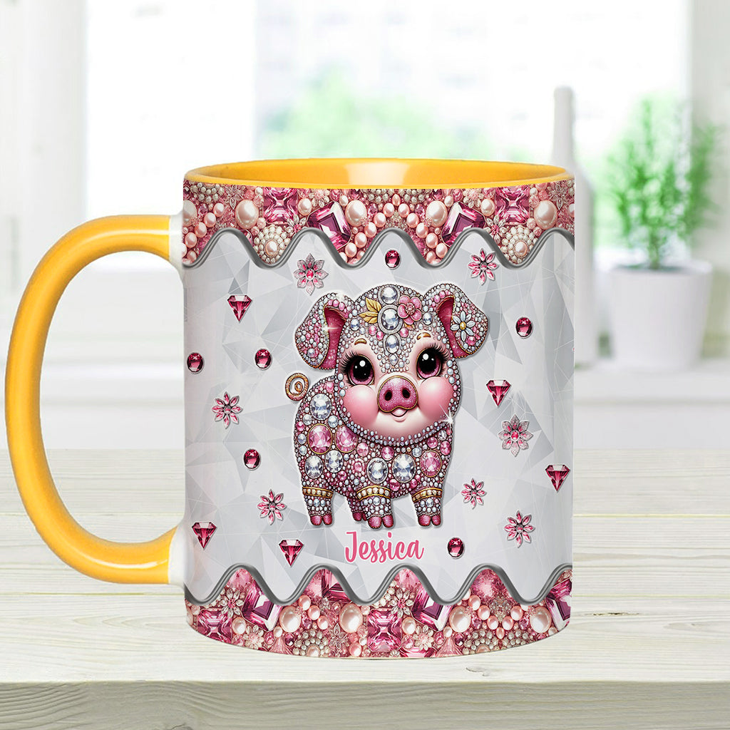 Cute Pig - Personalized Pig Lover Accent Mug