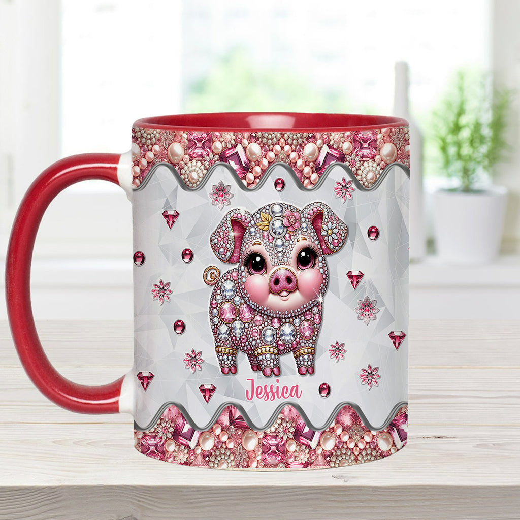 Cute Pig - Personalized Pig Lover Accent Mug