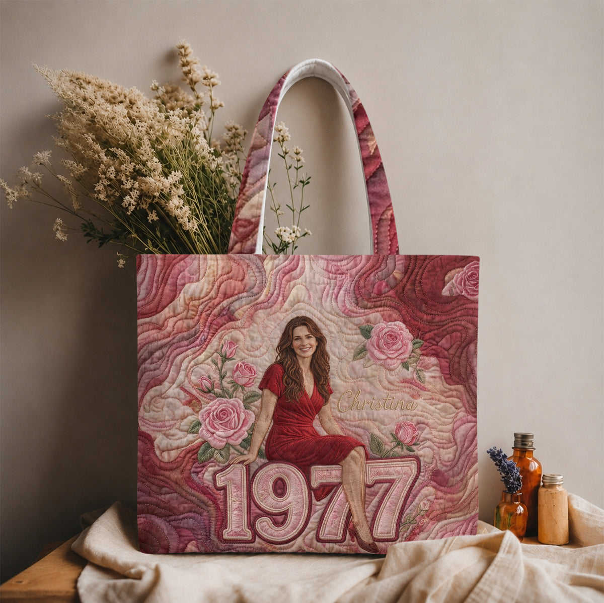Happy Birthday - Personalized Birthday Quilted Tote Bag