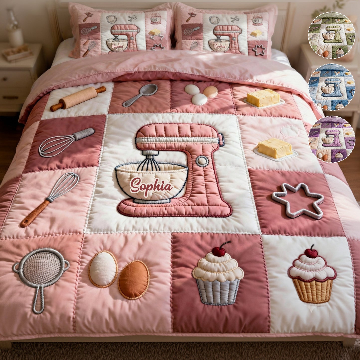Kitchen Baking - Personalized Baking Bedding Set