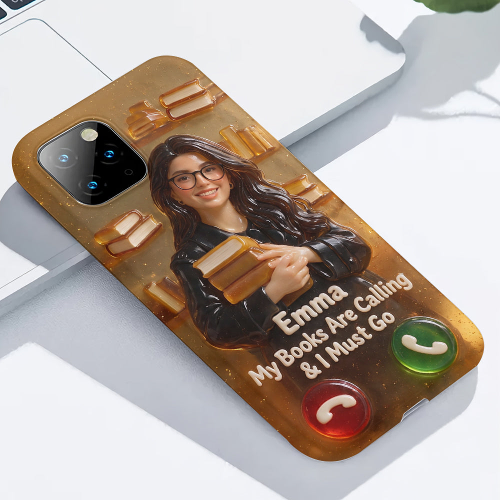 My Books Are Calling & I Must Go - Personalized Book Full Print Phone Case