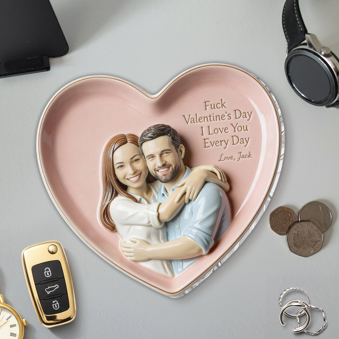 Custom From Any Photo - Personalized Couple Catch-All Tray
