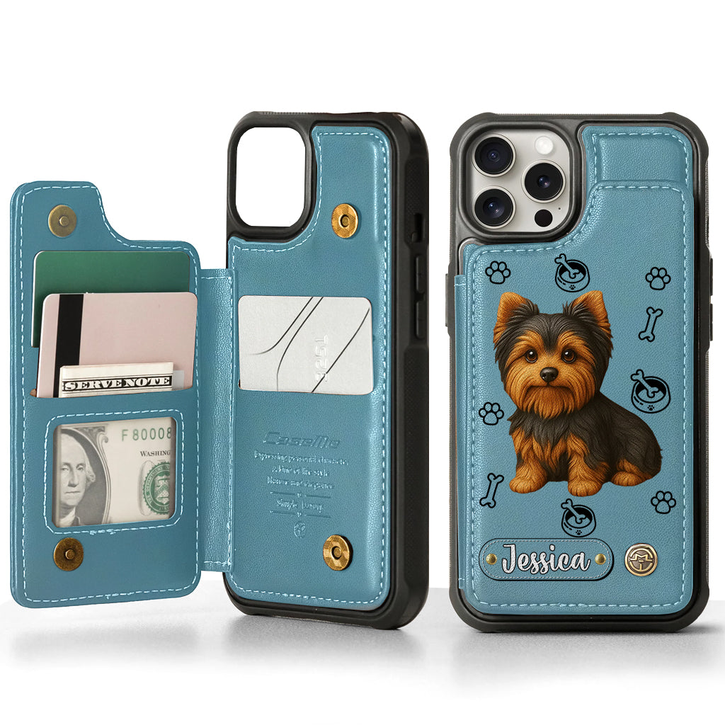 Love My Dog - Personalized Yorkshire Terriers Wallet Phone Case