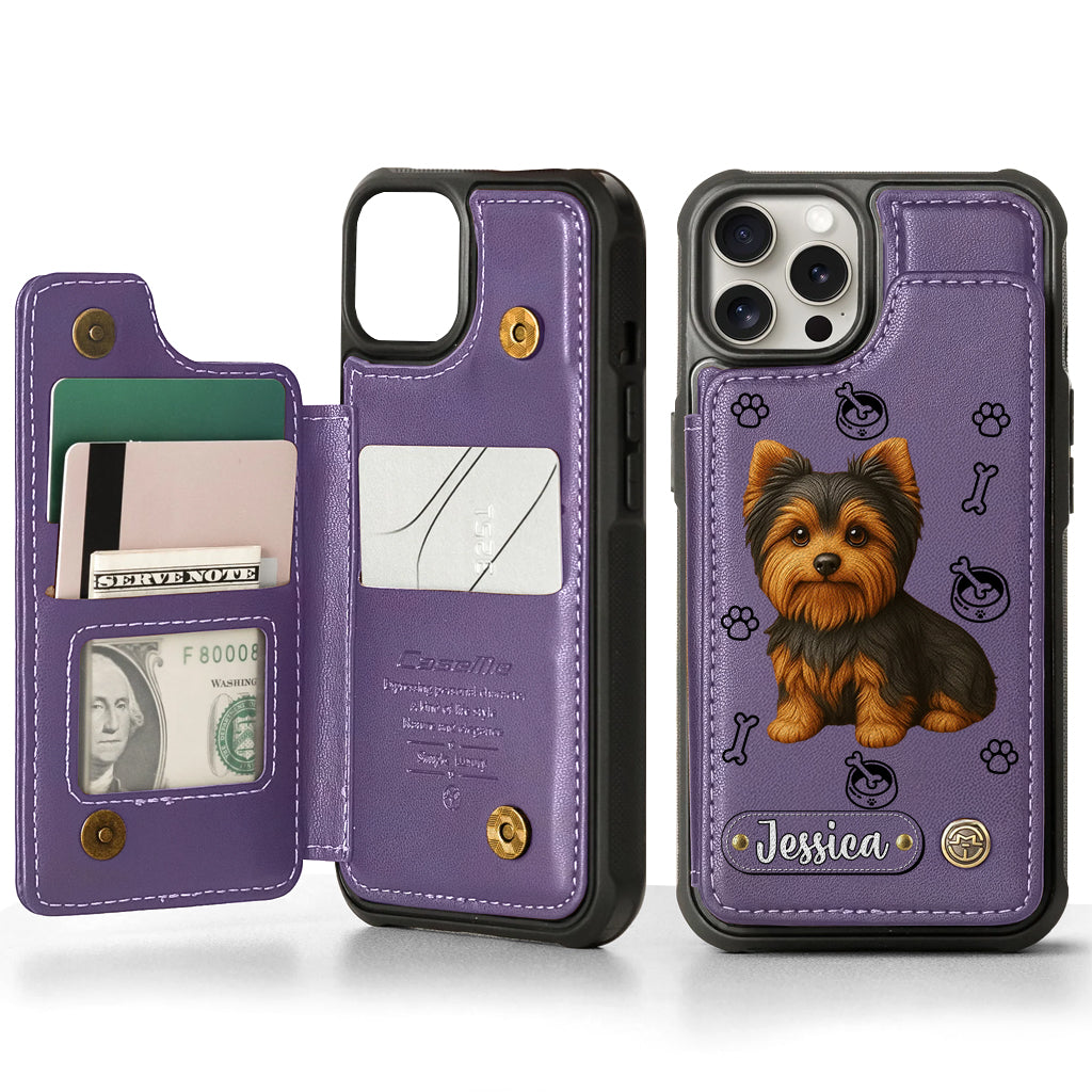 Love My Dog - Personalized Yorkshire Terriers Wallet Phone Case